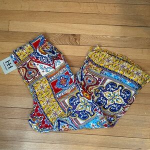 Haute Hippie Venetian Patterned Palazzo Pants NWT